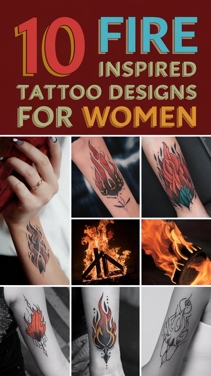 10 Fire Inspired Tattoo Designs for Women