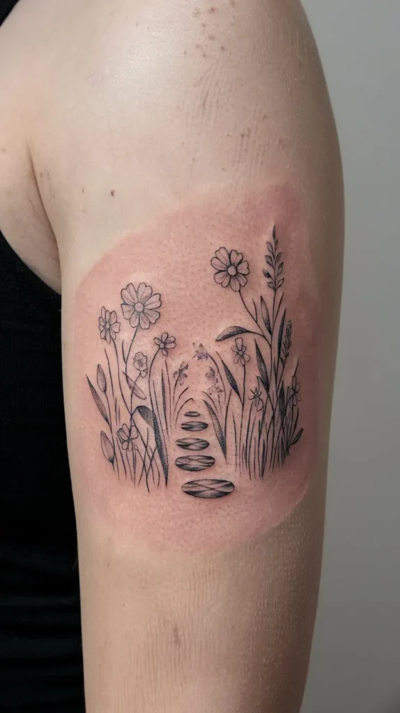 10 Floral Footsteps Tattoo Designs to Try