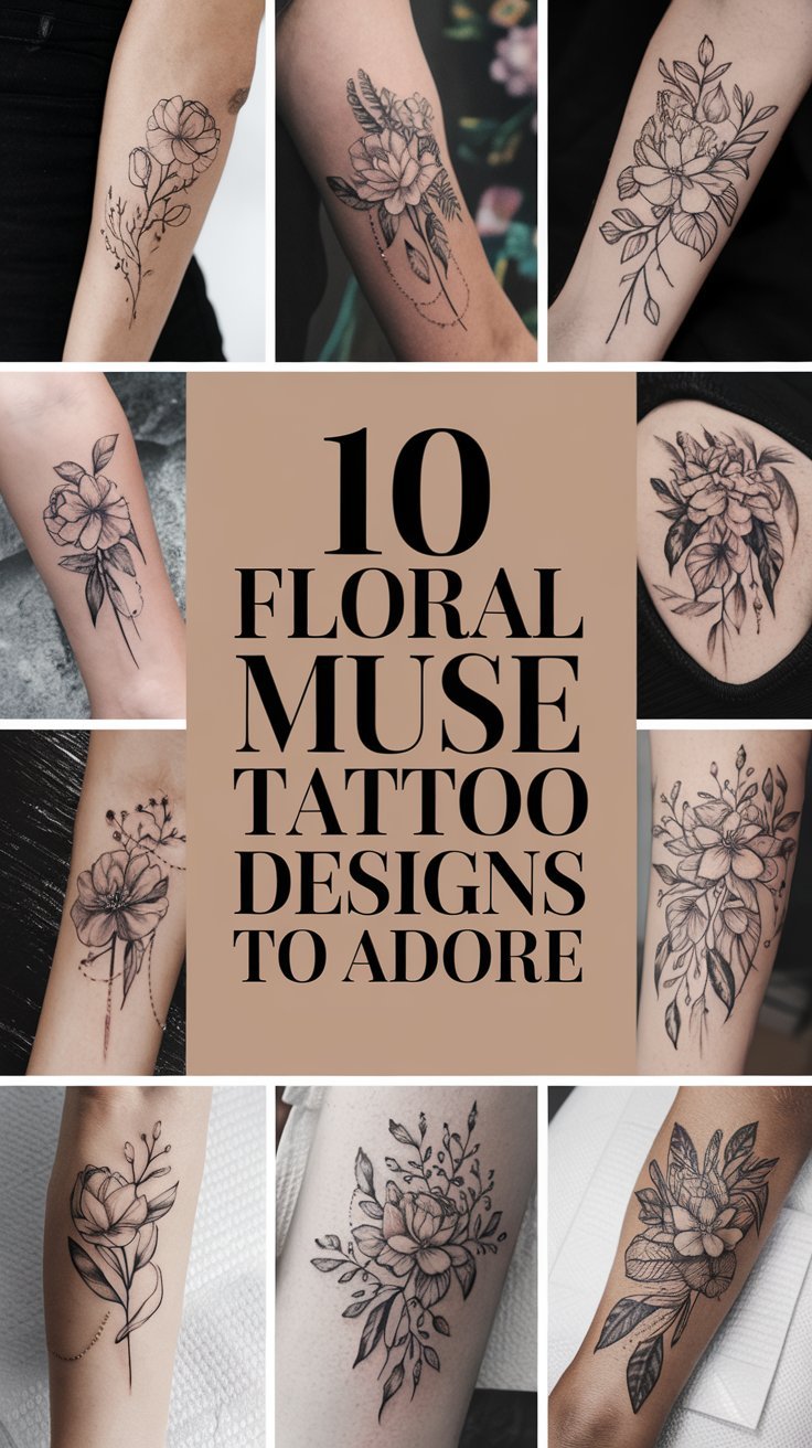 10 Floral Muse Tattoo Designs to Adore