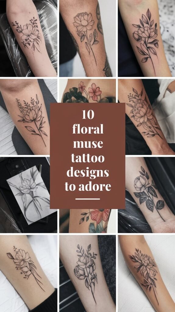 10 Floral Muse Tattoo Designs to Adore