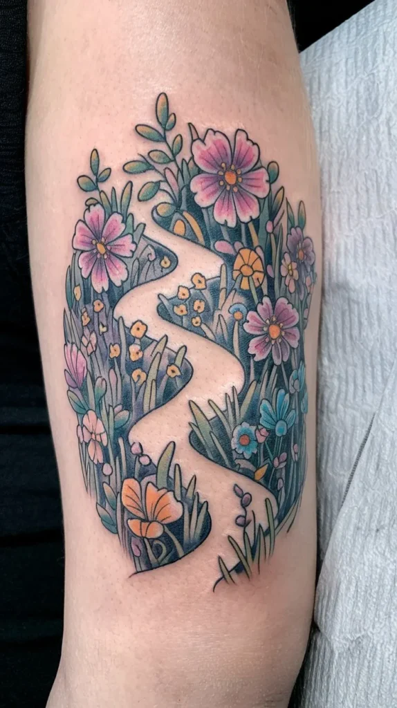 10 Floral Footsteps Tattoo Designs to Try