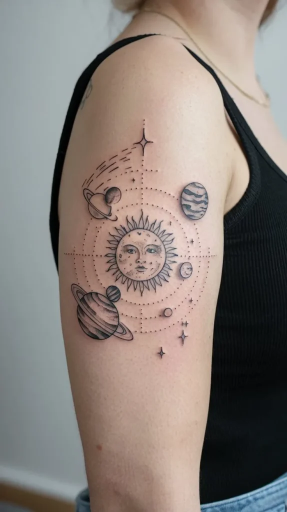 10 Galaxy Inspired Tattoo Designs for Women