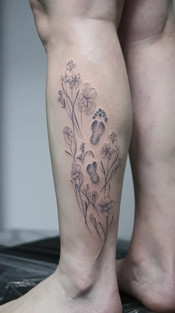 10 Floral Footsteps Tattoo Designs to Try