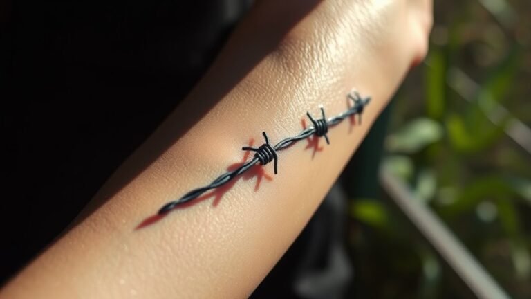 barb wire tattoo symbolism