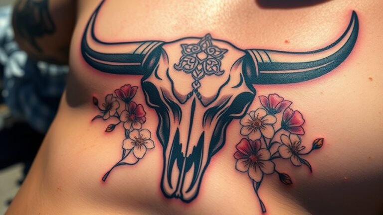 bull skull tattoo symbolism