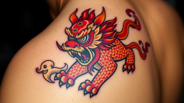 chinese lion tattoo symbolism