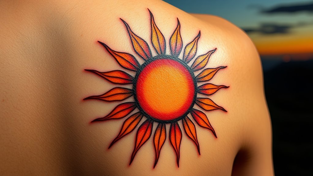 rising sun tattoo symbolism