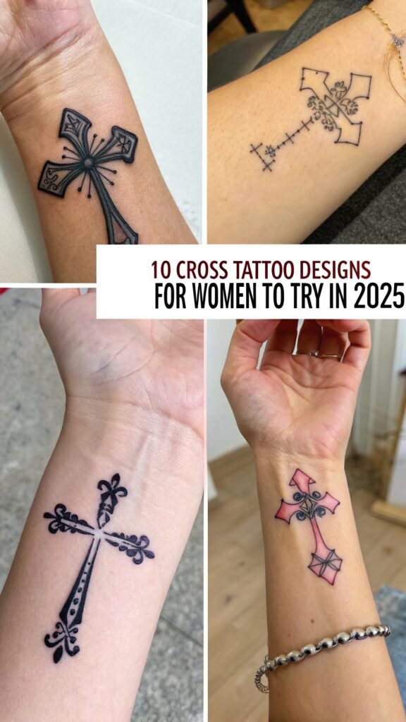 10 Cross Tattoo Designs for Women To Try in 2025